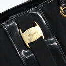 Salvatore Ferragamo Tote Bag Nylon Black Gold Auth bs29903-17