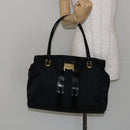 Salvatore Ferragamo Tote Bag Nylon Black Gold Auth bs29903-24