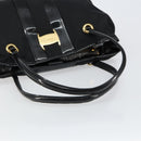 Salvatore Ferragamo Tote Bag Nylon Black Gold Auth bs29903-7