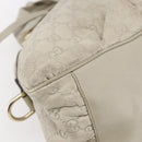 GUCCI GG Canvas Guccissima Historia Bag Leather White Gold 197019 Auth bs29904-14
