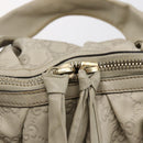 GUCCI GG Canvas Guccissima Historia Bag Leather White Gold 197019 Auth bs29904-10