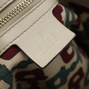 GUCCI GG Canvas Guccissima Historia Bag Leather White Gold 197019 Auth bs29904-18