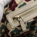GUCCI GG Canvas Guccissima Historia Bag Leather White Gold 197019 Auth bs29904-19