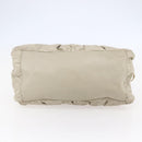 GUCCI GG Canvas Guccissima Historia Bag Leather White Gold 197019 Auth bs29904-5