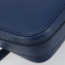 GUCCI Diamante Shoulder Bag Leather Blue Gold 201443 Auth bs29905-13