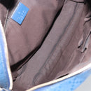 GUCCI Diamante Shoulder Bag Leather Blue Gold 201443 Auth bs29905-18