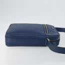 GUCCI Diamante Shoulder Bag Leather Blue Gold 201443 Auth bs29905-4