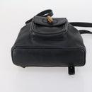 GUCCI Bamboo Backpack Leather Black Gold 003 2058 0030 Auth bs29906-5