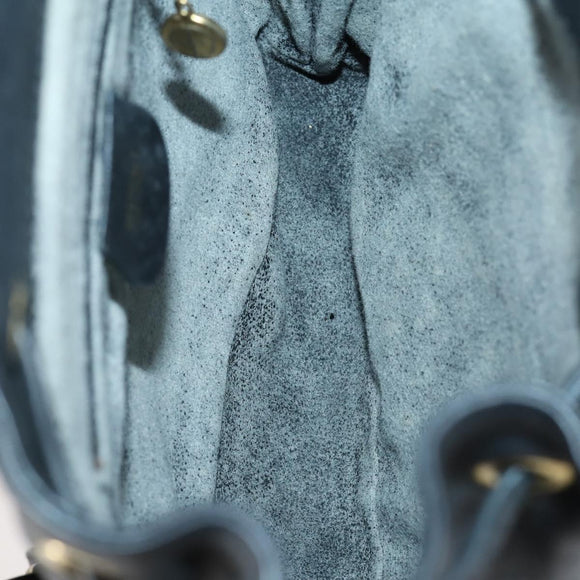 GUCCI Bamboo Backpack Leather Black Gold 003 2058 0030 Auth bs29906