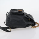 GUCCI Bamboo Backpack Leather Black Gold 003 2058 0030 Auth bs29906-3