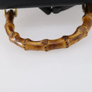 GUCCI Bamboo Backpack Leather Black Gold 003 2058 0030 Auth bs29906-7