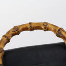 GUCCI Bamboo Backpack Leather Black Gold 003 2058 0030 Auth bs29906-14