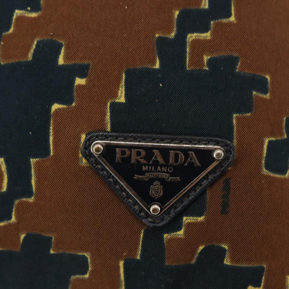 PRADA Tote Bag Canvas 2way Navy Brown Auth bs29907
