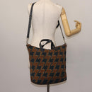 PRADA Tote Bag Canvas 2way Navy Brown Auth bs29907-26