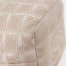 CHANEL New Travel Line Pouch Nylon Beige CC Auth bs29909-9