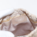 CHANEL New Travel Line Pouch Nylon Beige CC Auth bs29909-17