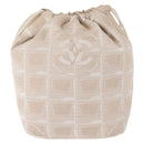 CHANEL New Travel Line Pouch Nylon Beige CC Auth bs29909-13