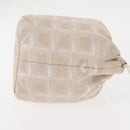 CHANEL New Travel Line Pouch Nylon Beige CC Auth bs29909-3