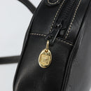 CELINE Shoulder Bag Leather Black Gold Auth bs29910-10