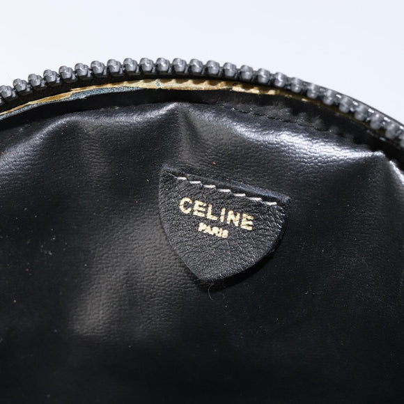 CELINE Shoulder Bag Leather Black Gold Auth bs29910