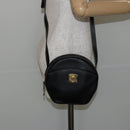 CELINE Shoulder Bag Leather Black Gold Auth bs29910-22