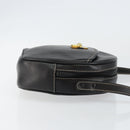CELINE Shoulder Bag Leather Black Gold Auth bs29910-3