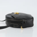 CELINE Shoulder Bag Leather Black Gold Auth bs29910-4
