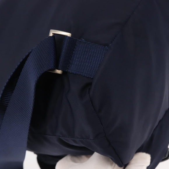 PRADA Backpack Nylon Navy Silver Auth bs29913