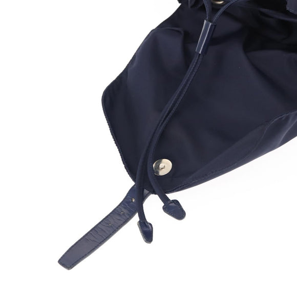 PRADA Backpack Nylon Navy Silver Auth bs29913