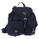 PRADA Backpack Nylon Navy Silver Auth bs29913-1