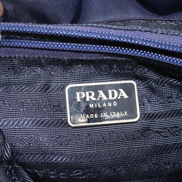 PRADA Backpack Nylon Navy Silver Auth bs29913