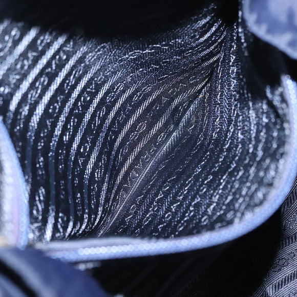 PRADA Backpack Nylon Navy Silver Auth bs29913