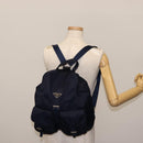 PRADA Backpack Nylon Navy Silver Auth bs29913-27