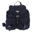 PRADA Backpack Nylon Navy Silver Auth bs29913-13