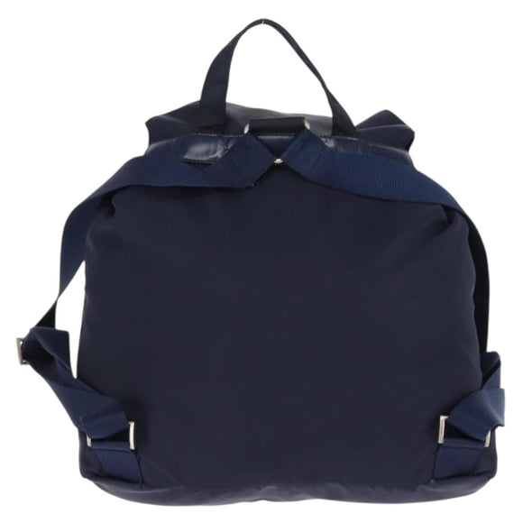 PRADA Backpack Nylon Navy Silver Auth bs29913