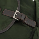 PRADA Backpack Nylon Khaki Silver Auth bs29914-9