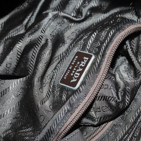 PRADA Backpack Nylon Khaki Silver Auth bs29914
