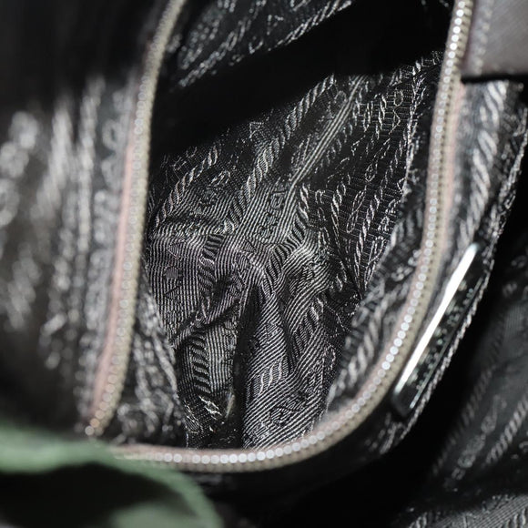PRADA Backpack Nylon Khaki Silver Auth bs29914