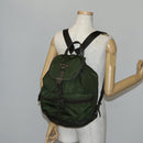 PRADA Backpack Nylon Khaki Silver Auth bs29914-26
