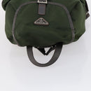 PRADA Backpack Nylon Khaki Silver Auth bs29914-6