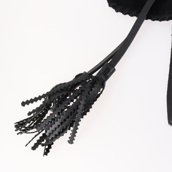 PRADA Backpack Leather Suede Black Auth bs29915