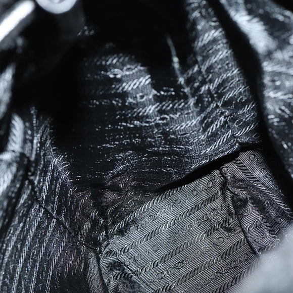 PRADA Backpack Leather Suede Black Auth bs29915