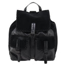 PRADA Backpack Leather Suede Black Auth bs29915-13