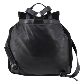 PRADA Backpack Leather Suede Black Auth bs29915 - 0