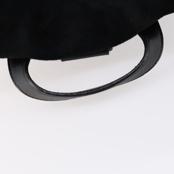 PRADA Backpack Leather Suede Black Auth bs29915