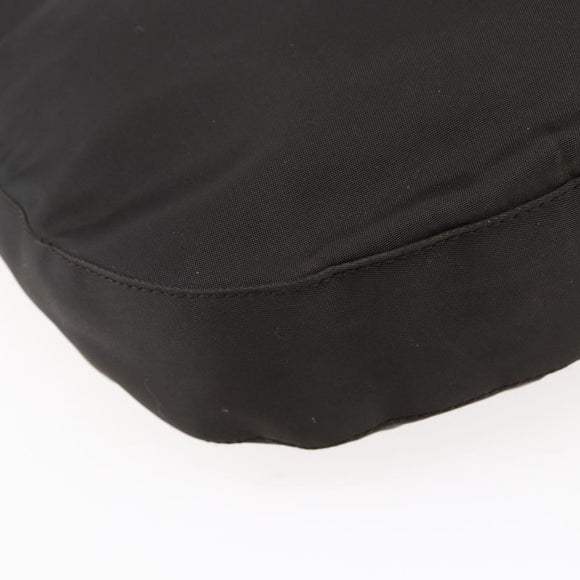 PRADA Chain Shoulder Bag Nylon Brown Auth bs29917