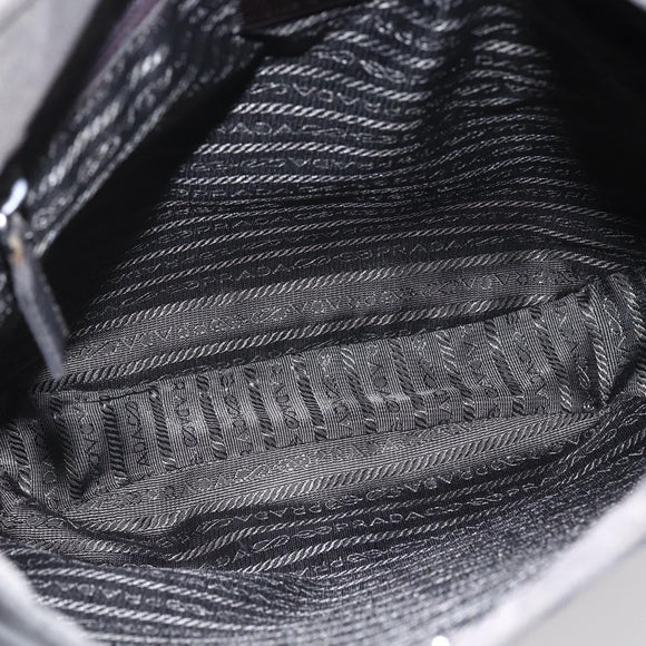 PRADA Chain Shoulder Bag Nylon Brown Auth bs29917