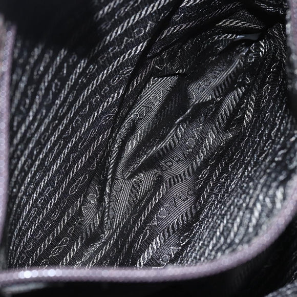 PRADA Chain Shoulder Bag Nylon Brown Auth bs29917