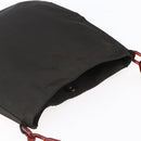 PRADA Chain Shoulder Bag Nylon Brown Auth bs29917-6