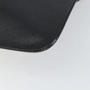 SAINT LAURENT Shoulder Bag Leather Black Gold Auth bs29919-12